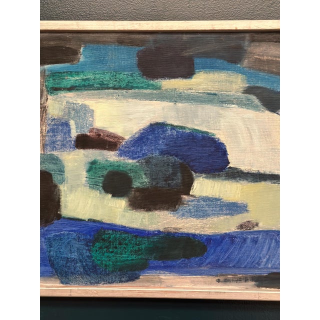 Bengt Eklund, Blue Coast (Blå Kust), 1950s, Oil on Canvas, Framed For Sale - Image 5 of 15
