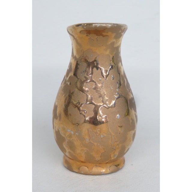 Mid-Century Modern Dixon Art Studios Mid Century 22k Weeping Gold Miniature Pitcher Bud Vase 4973b For Sale - Image 3 of 10