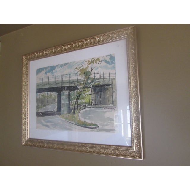 CORRECTION TO SHIPPING TIME, THIS IS SELLER SHIPPING, ARRIVAL TIME IS 4-10 DAYS FROM PURCHASE DATE. Mid-Century watercolor...
