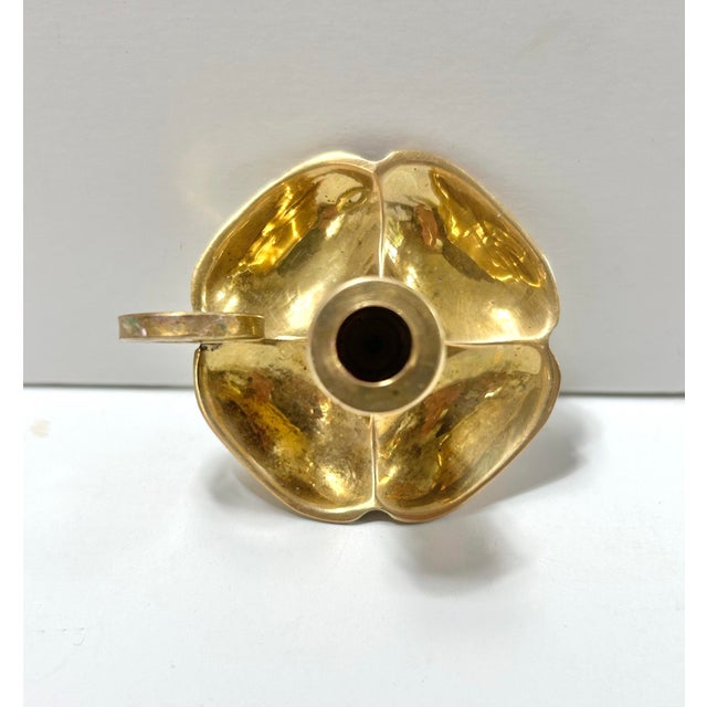 Metal 1980s Mini Brass Place Setting Candle Holders - Set of 8 For Sale - Image 7 of 8