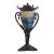 French Art Deco Pagoda Lamp by E. Gauthier & Daum - Wrought Iron 1925 France For Sale