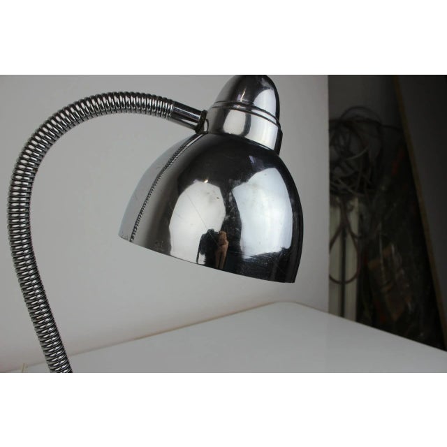 Silver Vintage Table Chrome Lamp, 1950s For Sale - Image 8 of 12