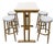Dining Table and High Stools from Baumann, 1990, Set of 5 For Sale