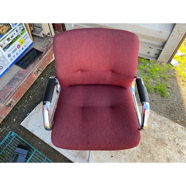 Steelcase vintage mid century modern accent swivel desk chair. Note arm rest cover is broken some light scuffs on the...