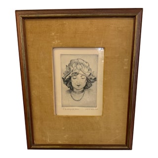 20th Century Milton R. Bellin Etching Titled “My Loving Wife Thorne” For Sale