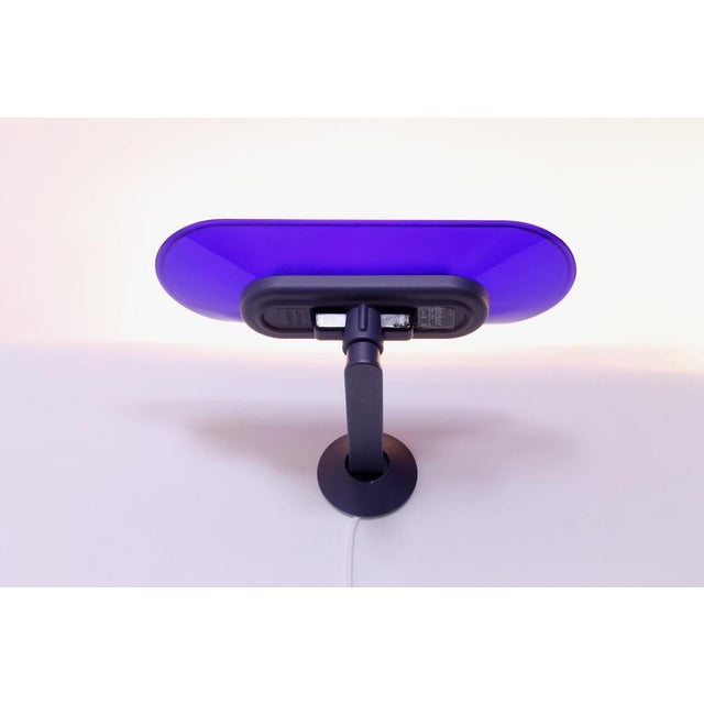 Postmodern Blue Jill Sconces by Perry King and Santiago Miranda for Arteluce, 1980s, Set of 3 For Sale - Image 4 of 12