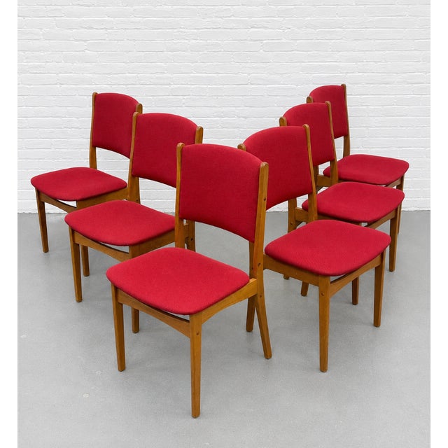 Mid-Century Modern Mid Century Modern Teak Dining Chairs, Set of 6 | Erik Buch Attributed, Denmark, C. 1960s. For Sale - Image 3 of 14