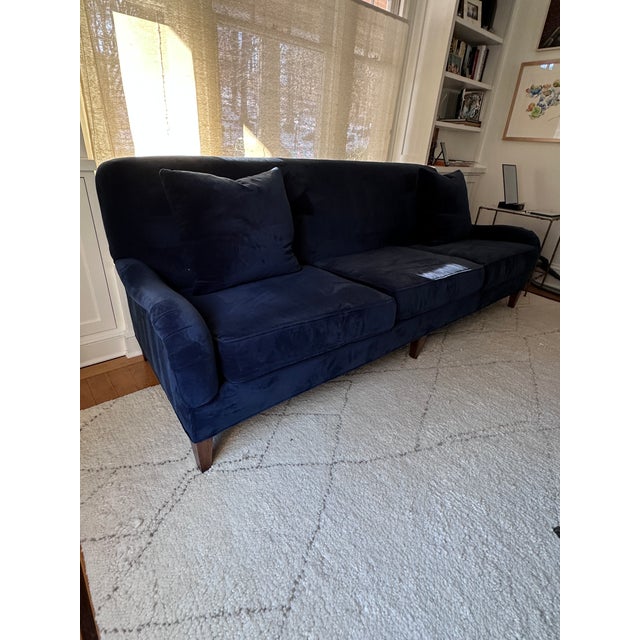 Hickory Chair Emory Sofa in Kravet Performance Velvet For Sale In Washington DC - Image 6 of 12