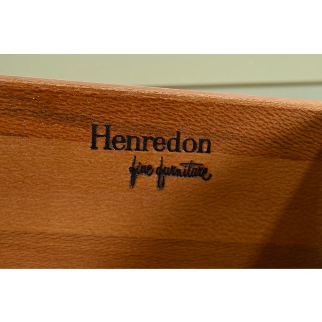 Wood Henredon Neoclassical Green and Cream Lacquered Sideboard Buffet or Bar Cabinet, Circa 1960s For Sale - Image 7 of 12