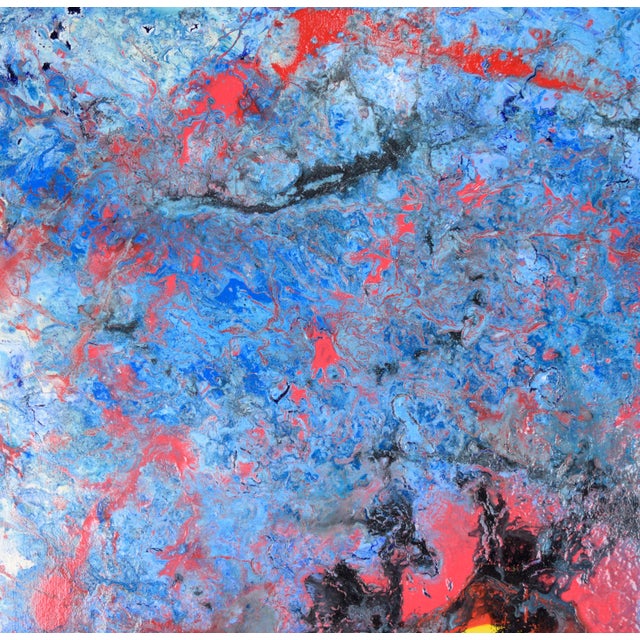 "Only in the Blue Night" Expressionist Composition in Acrylic on Canvas by Charles David Francis For Sale - Image 9 of 9