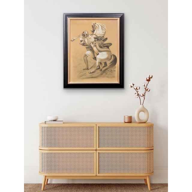 Lesueur, One Thousand and One Nights, 1892, Charcoal & Gouache & Paper, Framed For Sale - Image 16 of 18