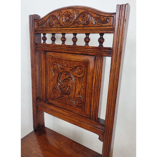 Victorian Kitchen Chair in Elm, 1900 For Sale - Image 3 of 14