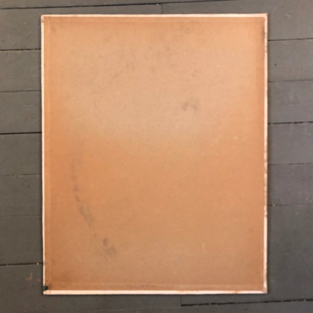 Original Vintage Abstract Impressionist Landscape Painting For Sale - Image 4 of 6