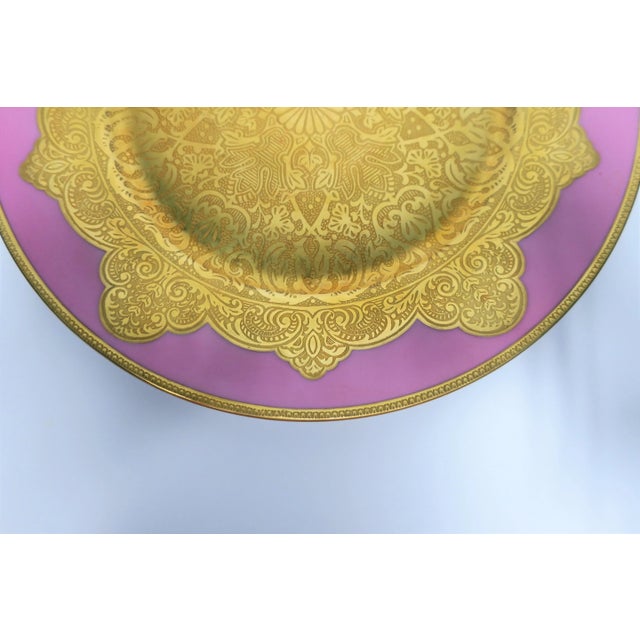 Gold German Pink and Gold Plate or Wall Art For Sale - Image 8 of 11