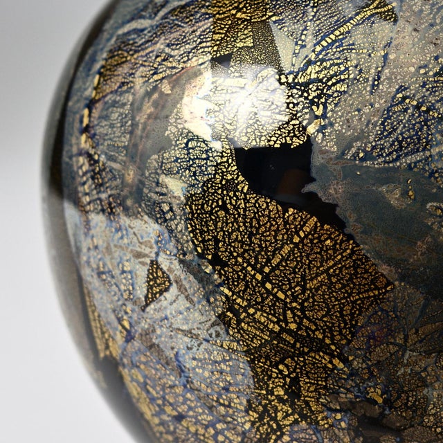 Black Azurene Series Vase in Black Glass from Isle of Wight, 1980s For Sale - Image 8 of 9