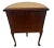 1930s French Louis Revival Demilune Cabinet With Shelf, Marble Top, Floral Marquetry For Sale In Palm Springs - Image 6 of 12