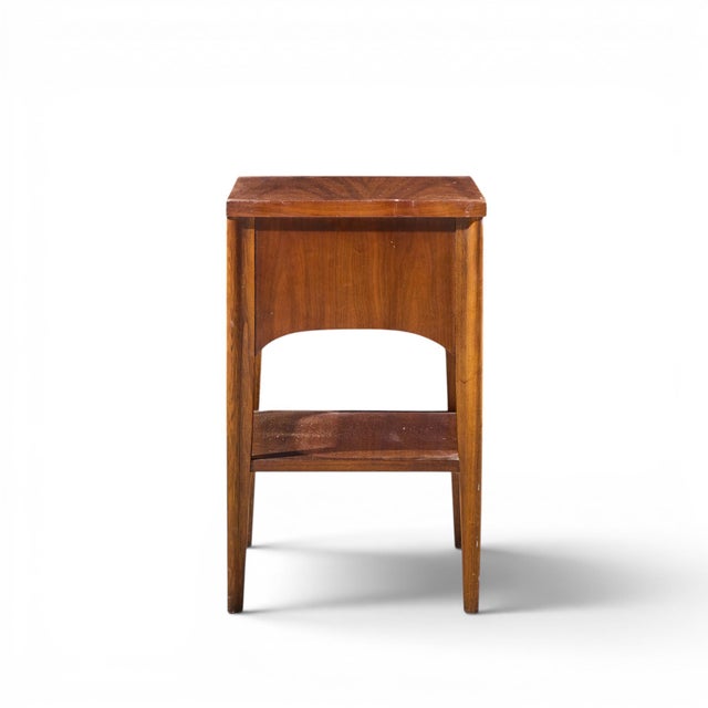 Kent Coffey Kent Coffey Perspecta Mid Century Walnut and Rosewood Nightstand For Sale - Image 4 of 7