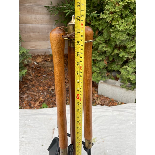 1960s Seymour Mid-Century Modern Long Wood Handle Fireplace Tool Set - 4 Pieces For Sale - Image 9 of 9
