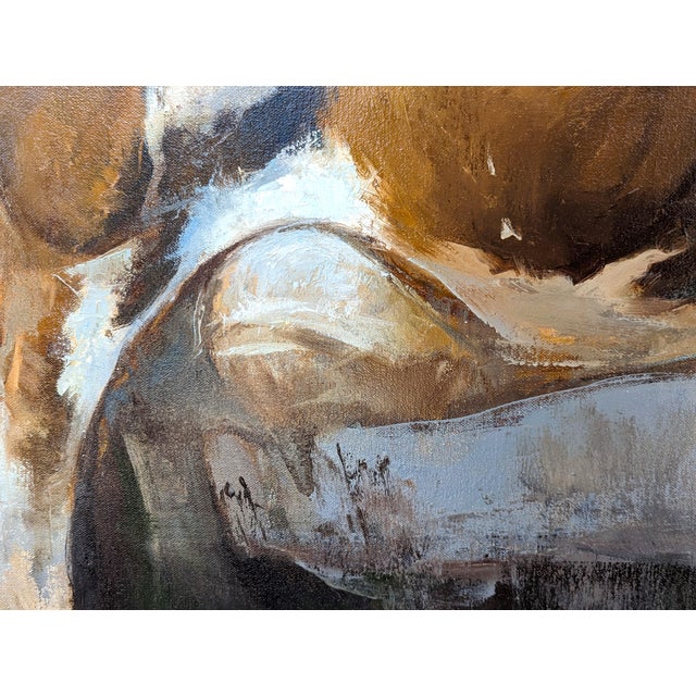 Matthew Paoletti "How Now" Contemporary Naturalistic Rural Animal Painting of a Brown Cow, 2022 For Sale - Image 10 of 10