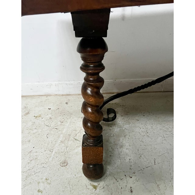 Monastery Table with Twisted Legs in Walnut, 1800s For Sale - Image 12 of 18