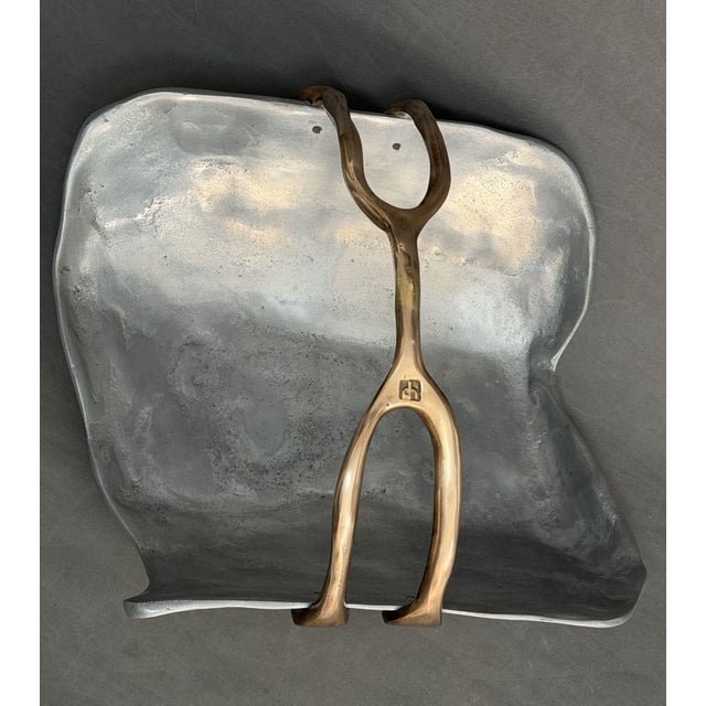 1970s Vintage Brutalist Fireplace Cask in Brass by David Marshall, 1975 For Sale - Image 5 of 9