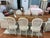 Late 20th Century Late 20th Century French Provincial Oval Dining Table With 8 Chairs – Cream Painted Base & Figured Wood Top For Sale - Image 5 of 12