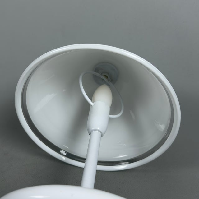 Metal Mushroom Table Lamp in Murano Glass and White Metal, 1970s For Sale - Image 7 of 13