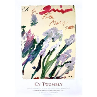 Cy Twombly Original 2002 Royal Botanic Garden Edinburgh Exhibition Poster For Sale