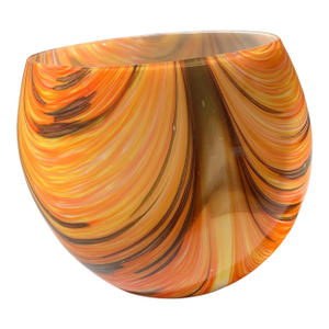 Artistic Vase in Murano-Attributed Glass, Early 21st Century, Featuring Colored Reeds
