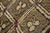 Textile 1900s Small Brown Earth Tone Geometric Folk Art Antique American Hooked Rug For Sale - Image 7 of 7