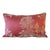 Red Silk Floral Decorative Lumbar Pillow From Portugal For Sale