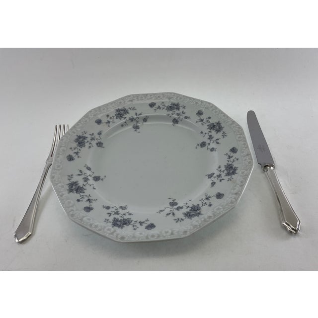 Rosenthal Germany New 1970s Rosenthal Porcelain With Grey Bouque - 73 Pieces Set For Sale - Image 4 of 18