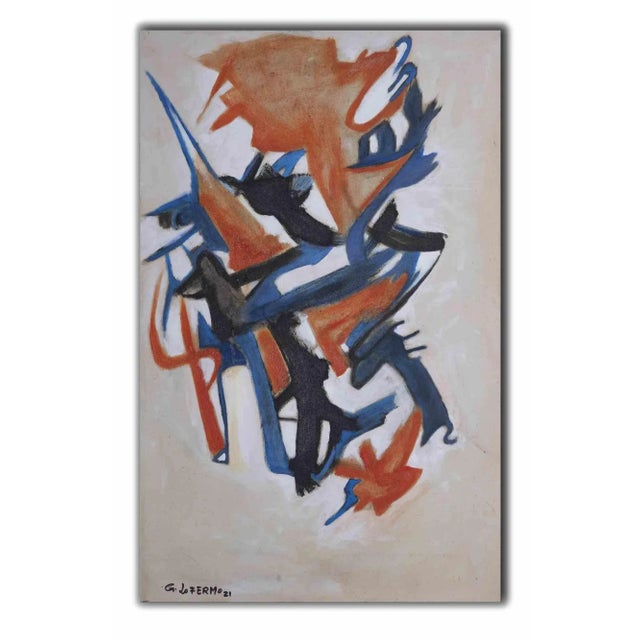 Giorgio Lo Fermo, Abstract Composition, Original Oil on Canvas, 2021 For Sale - Image 4 of 6