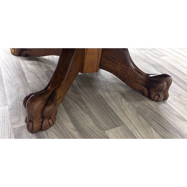 Antique Victorian 44” Round Quarter Sawn Tiger Oak Coffee Table ...