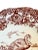 Late 19th Century Set of 5 Antique William Ridgway Red Transferware Turkey Plates - Grandmillennial Staffordshire For Sale - Image 5 of 11