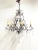 Beautiful vintage iron & glass chandelier in excellent vintage condition.