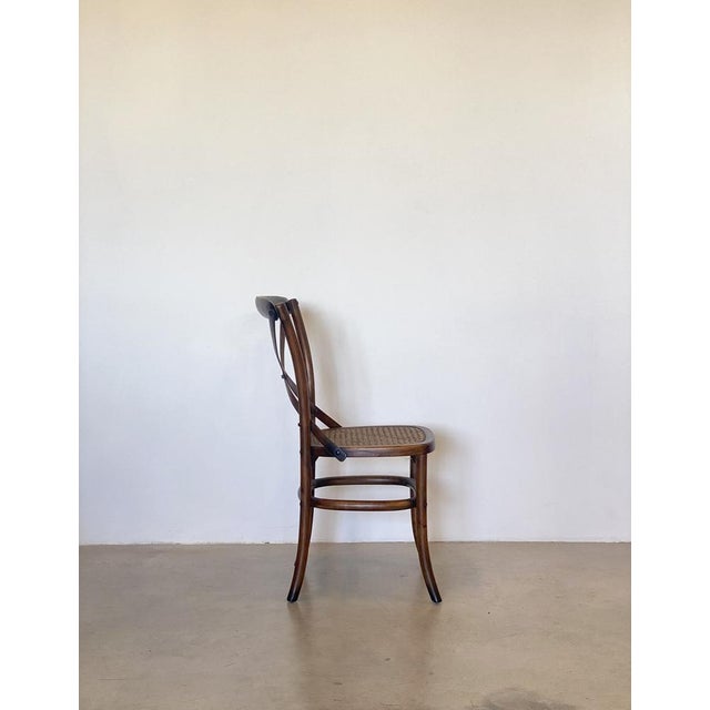 Brown Chairs in Beech Wood and Vienna Straw, 1960s, Set of 4 For Sale - Image 8 of 18