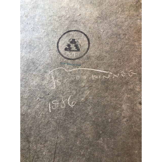 Paper Sandy Kinnee, Abstract Modernist Colorful Mixed Media Monoprint Screen-print Handmade Paper, c.1980's For Sale - Image 7 of 7