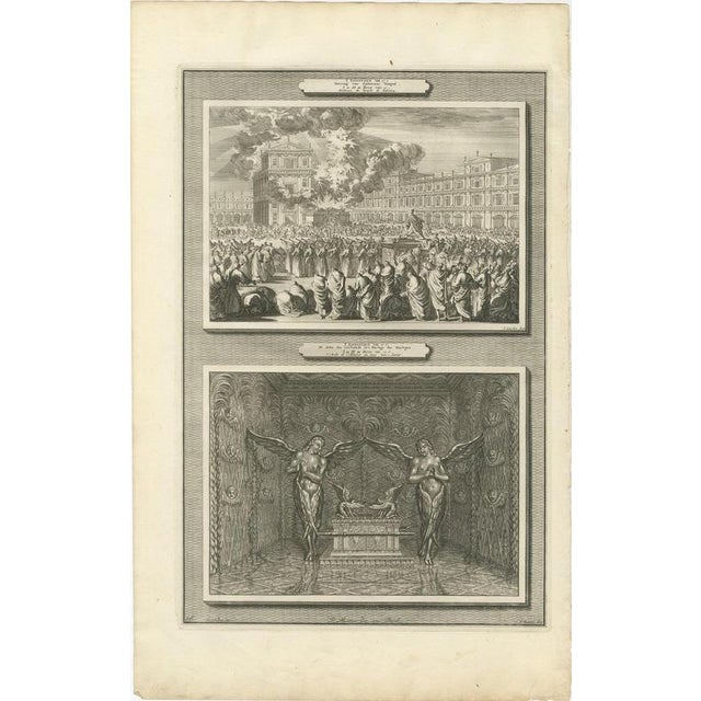 Baroque Pieter Mortier, Dedication of Solomon's Temple and the Ark of the Covenant, 1700, Engraving For Sale - Image 3 of 12