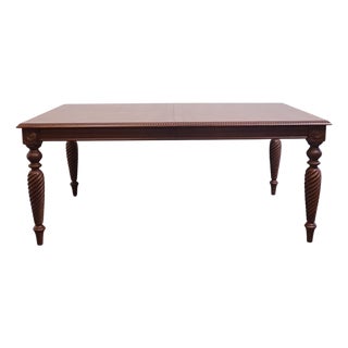 Broyhill Furniture British Empire Collection Bookmatched Cherry 71" Dining Table 682-7325-42 For Sale
