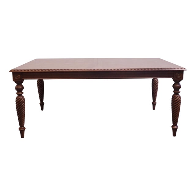 Broyhill Furniture British Empire Collection Bookmatched Cherry 71" Dining Table 682-7325-42 For Sale