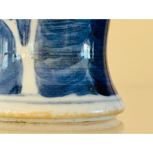 Mid 19th Century Qing Dynasty Blue and White Porcelain Prunus Vase For Sale - Image 14 of 14