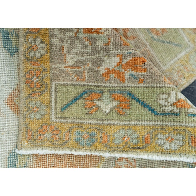 Textile Turkish Mini Rug Oriental Hand Knotted Vintage Rug 1'7" x 3'4" #20743 For Sale - Image 7 of 8