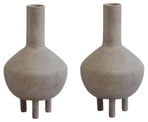 Taupe Duck Vase by 101 Copenhagen, Set of 2