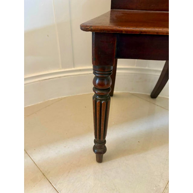 Antique Regency Carved Mahogany Hall Chairs, 1860, Set of 2 For Sale - Image 10 of 12