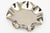 This lovely and chic vintage bowl is silver mirrored glass and has ruffled form or scalloped form top.It is a great...