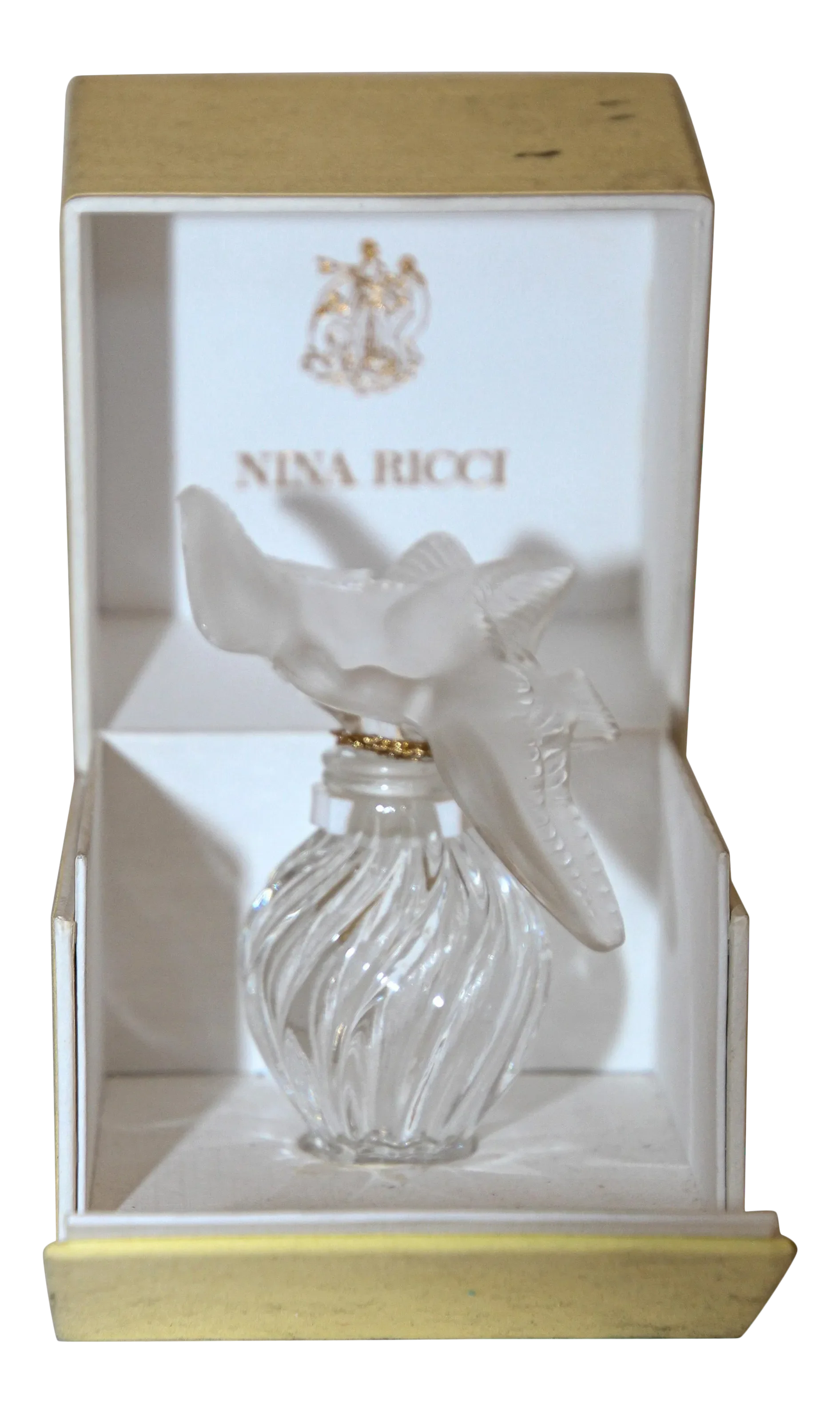 Vintage Nina Ricci l'Air Du Temps Lalique Double Dove | Chairish