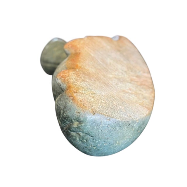 Vintage Carved Stone Hippo Figurine For Sale - Image 9 of 10