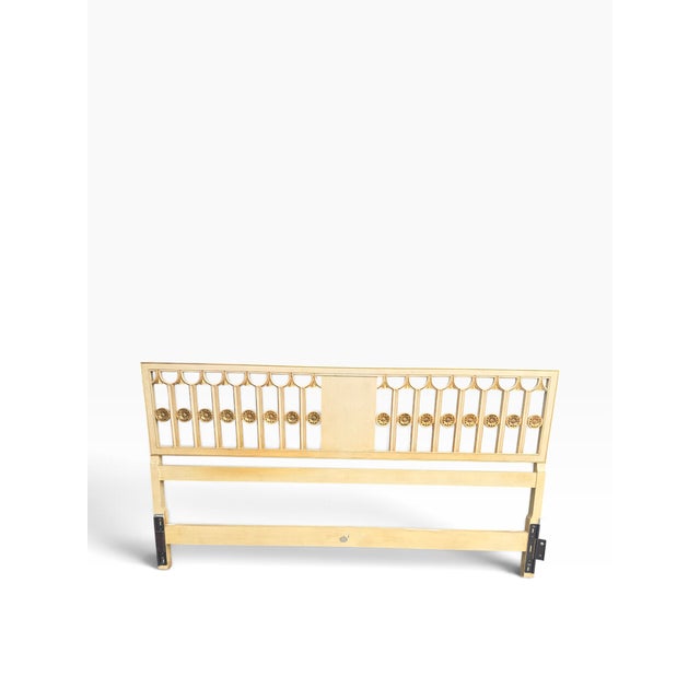 Baker Furniture Company Vintage Baker Furniture Neoclassical Gilt King Headboard For Sale - Image 4 of 9