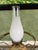 Fenton Log Cabin Hurricane Lamp Hand Painted on Custard Glass For Sale - Image 12 of 14